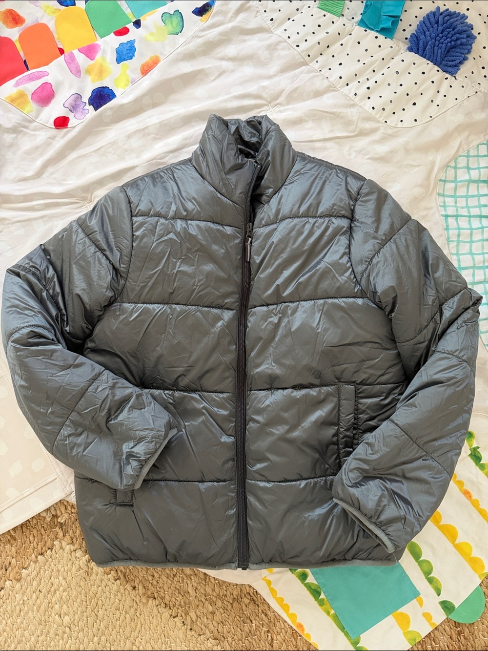 Universal Thread Women's Gray Puffer Jacket